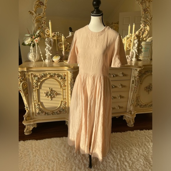Son de Flor Dresses & Skirts - Butterfly Sleeve Dress, Short Sleeve in milky white